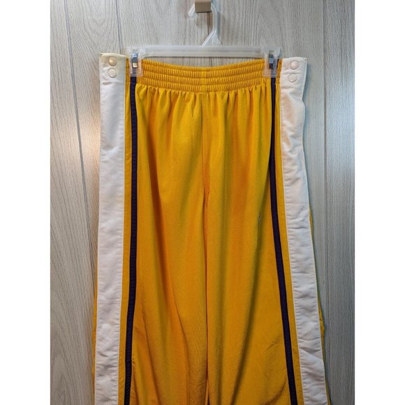 Vintage Y2K Nike Team Men’s Large Gold Snap Tear Away Basketball Sweatpants - Picture 2 of 12